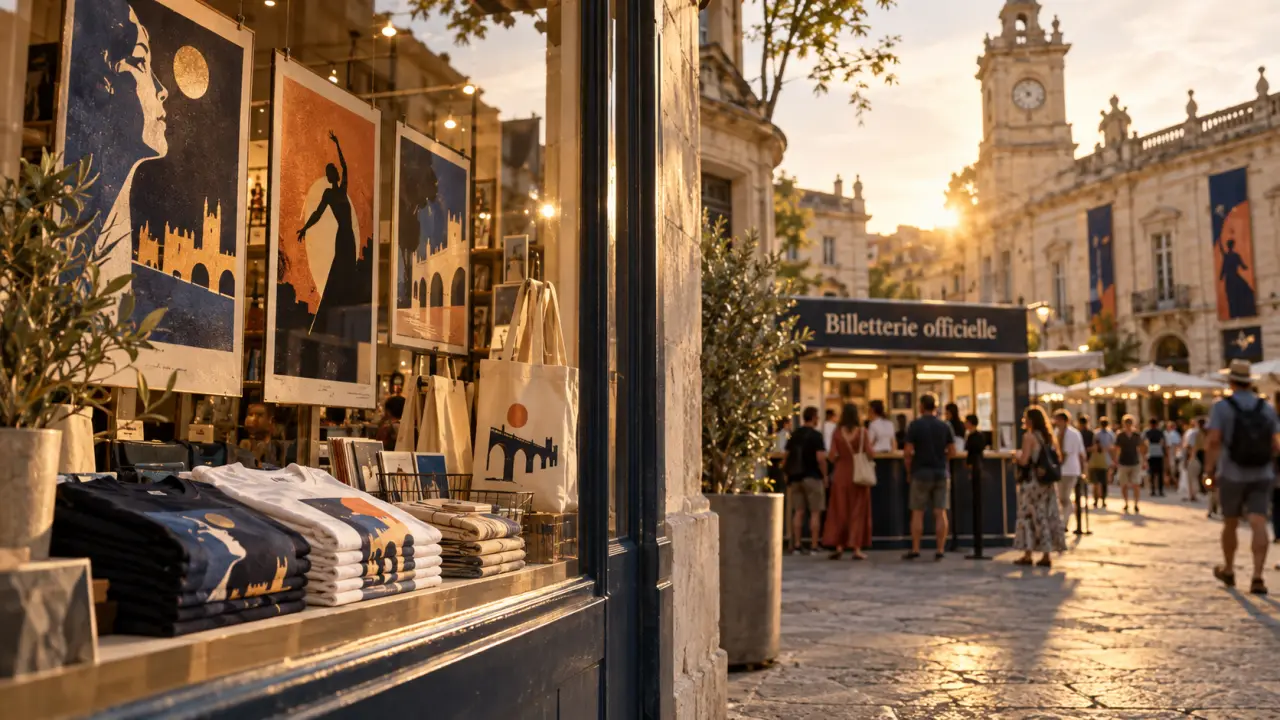 Boutique festival Avignon : vitrine officielle et billetterie place de l’Horloge