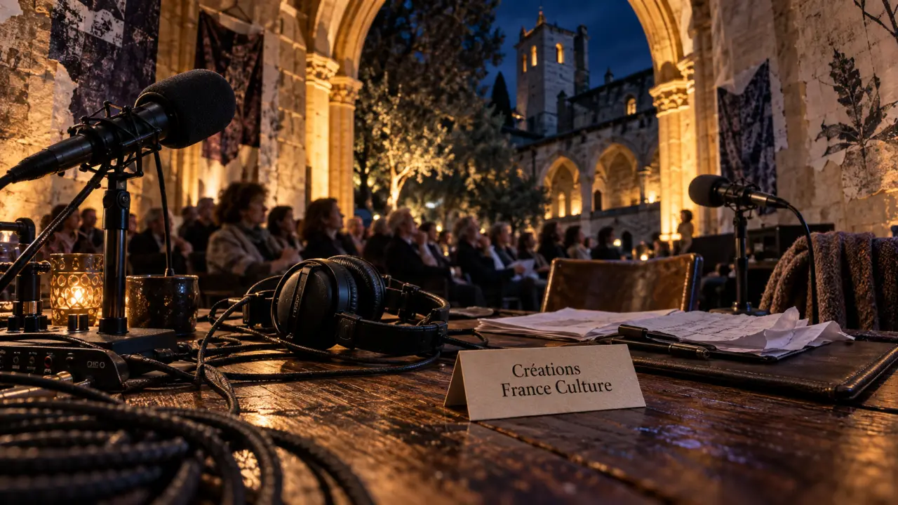 France Culture Avignon au Cloître Saint-Louis : micros et créations