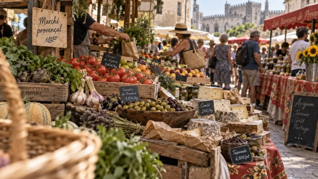 Marchés avignon alentours : marché provençal à Avignon, fruits et légumes