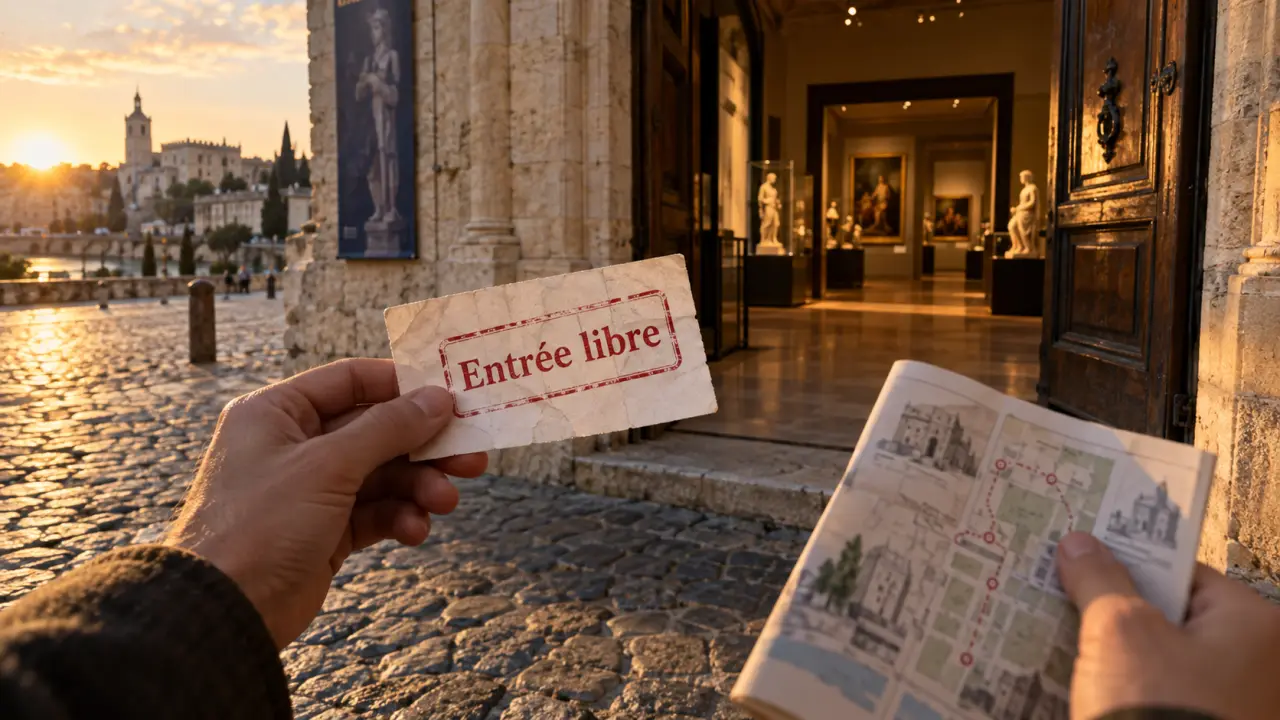 Musées municipaux avignon : billet entrée libre 2018 devant un musée