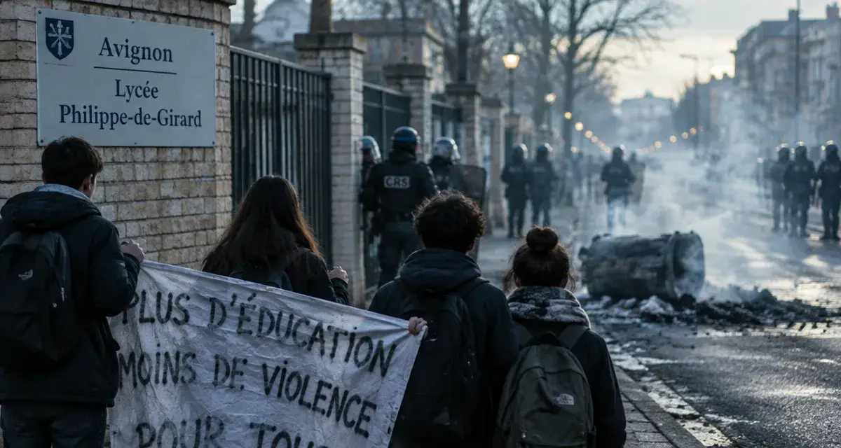 Avignon : tensions devant le lycée Philippe-de-Girard lors d’un blocage