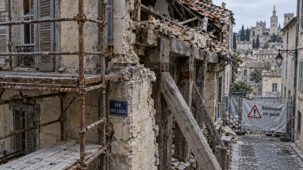 À Avignon, un bâtiment en péril inquiète les riverains rue Carreterie
