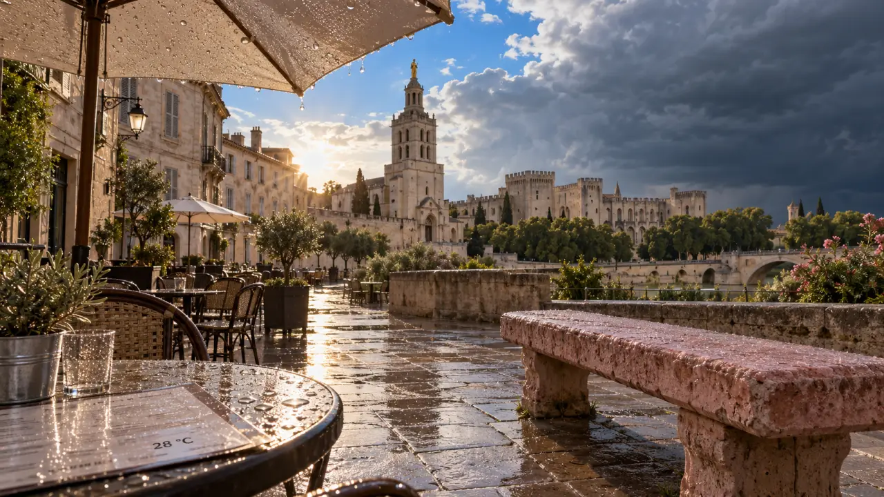 À Avignon, jusqu’à 28 °C lundi avant des averses et orages mercredi